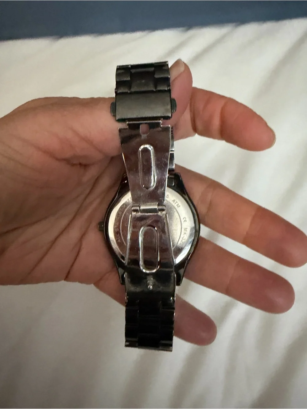 Michael Kors Black and Gold-Tone Minimalist Bracelet Watch